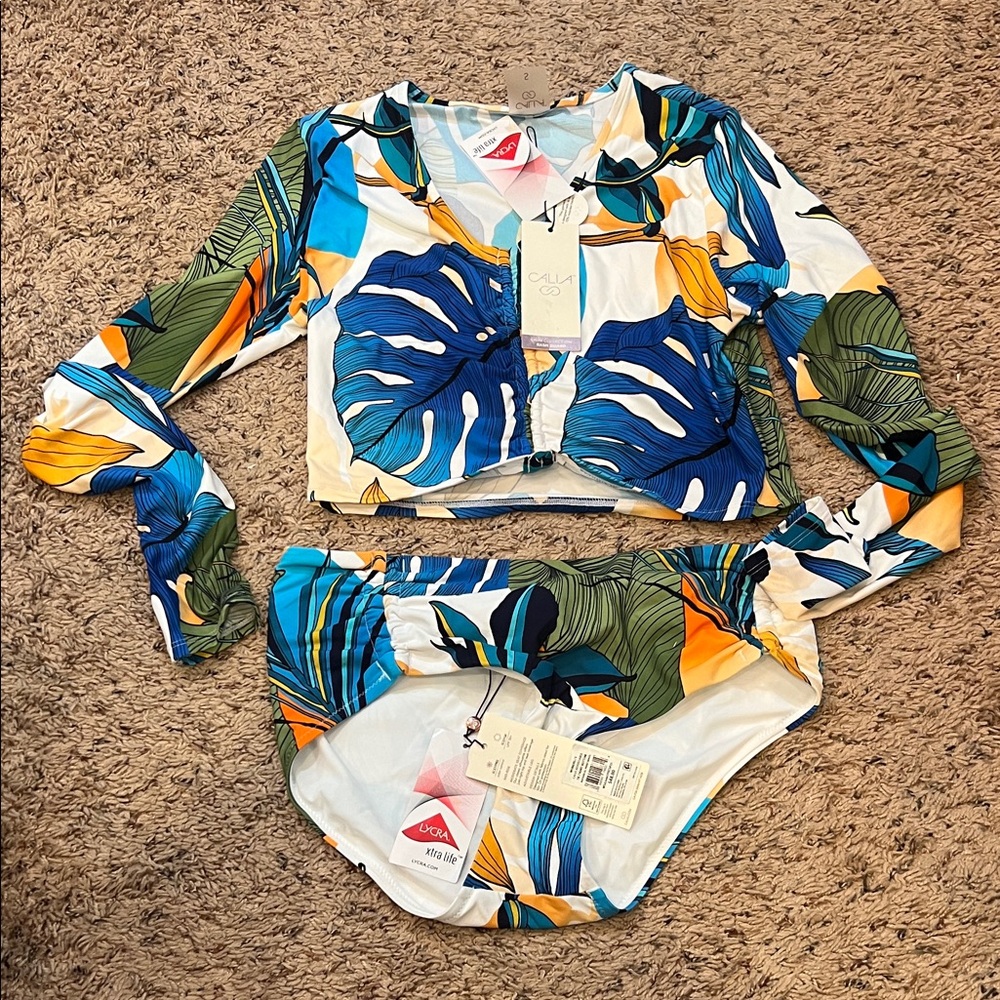 Calia Rashguard and Bikini Bottoms Bundle